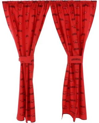 College Covers Arkansas Razorbacks Curtain Panels, Set of 2