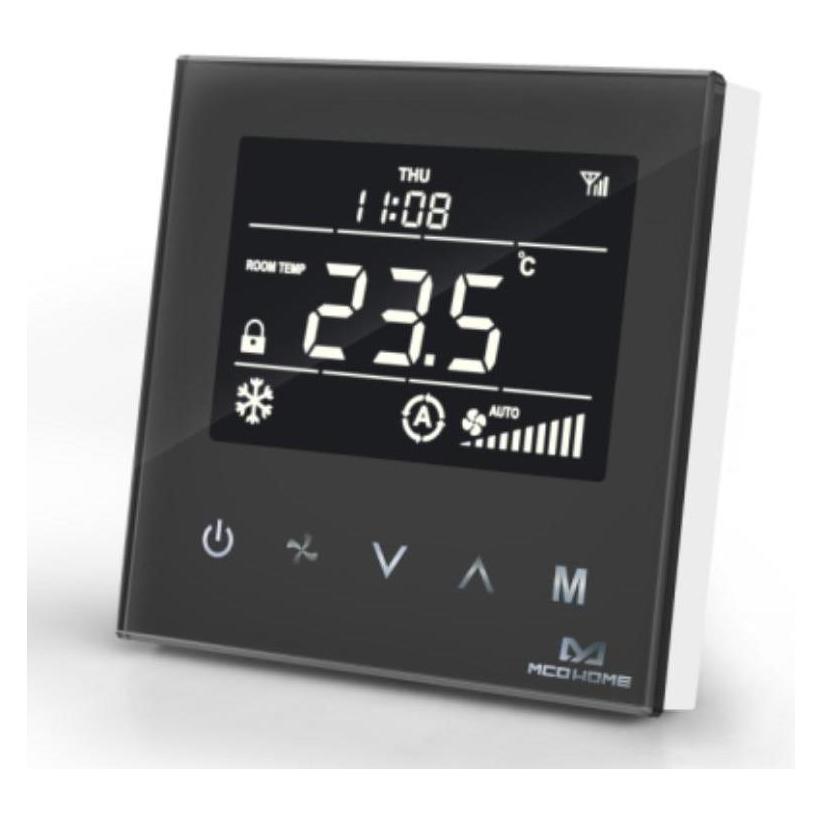 MCO Home MCOEMH8-FCB - Fan Coil Thermostat (2 Leitungsrohre) schwarz (MCOEMH8-FCB)