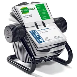 DURABLE Visitenkarten-Rollkartei schwarz, für Visitenkarten bis Größe 95 x 60 mm