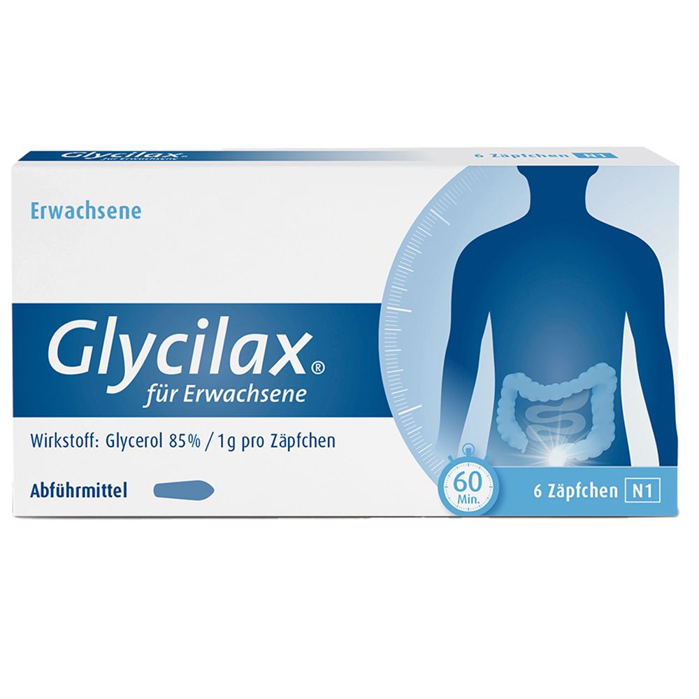 Glycilax Suppositorien für Erwachsene 6 St Erwachsenen-Suppositorien