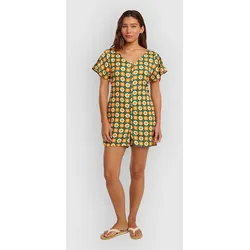 O'Neill O'Riginals Playsuit Overall green retro flower Gr. XS