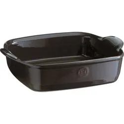 Emile Henry Auflaufform quadratisch 24 cm, schwarz