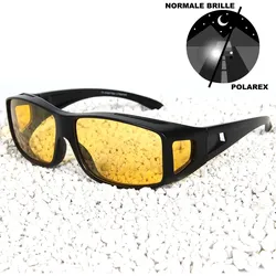 Polarex Überbrille 002A Sonnenbrille gelb Polarisiert Nachtfahrbrille