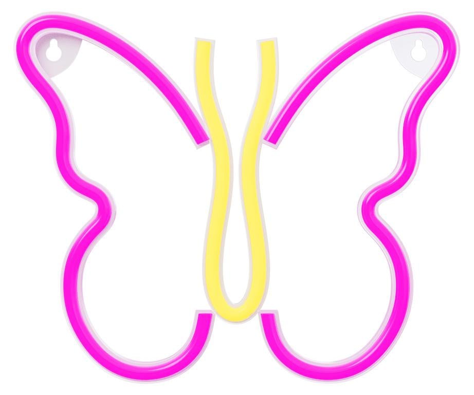 Neolia Neon LED vlinder nachtlampje Róż Nne03, roze