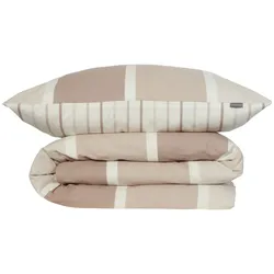 Schiesser Bettwäscheset Brody - Feinbiber - 2-teilig - 135 x 200 cm - Taupe
