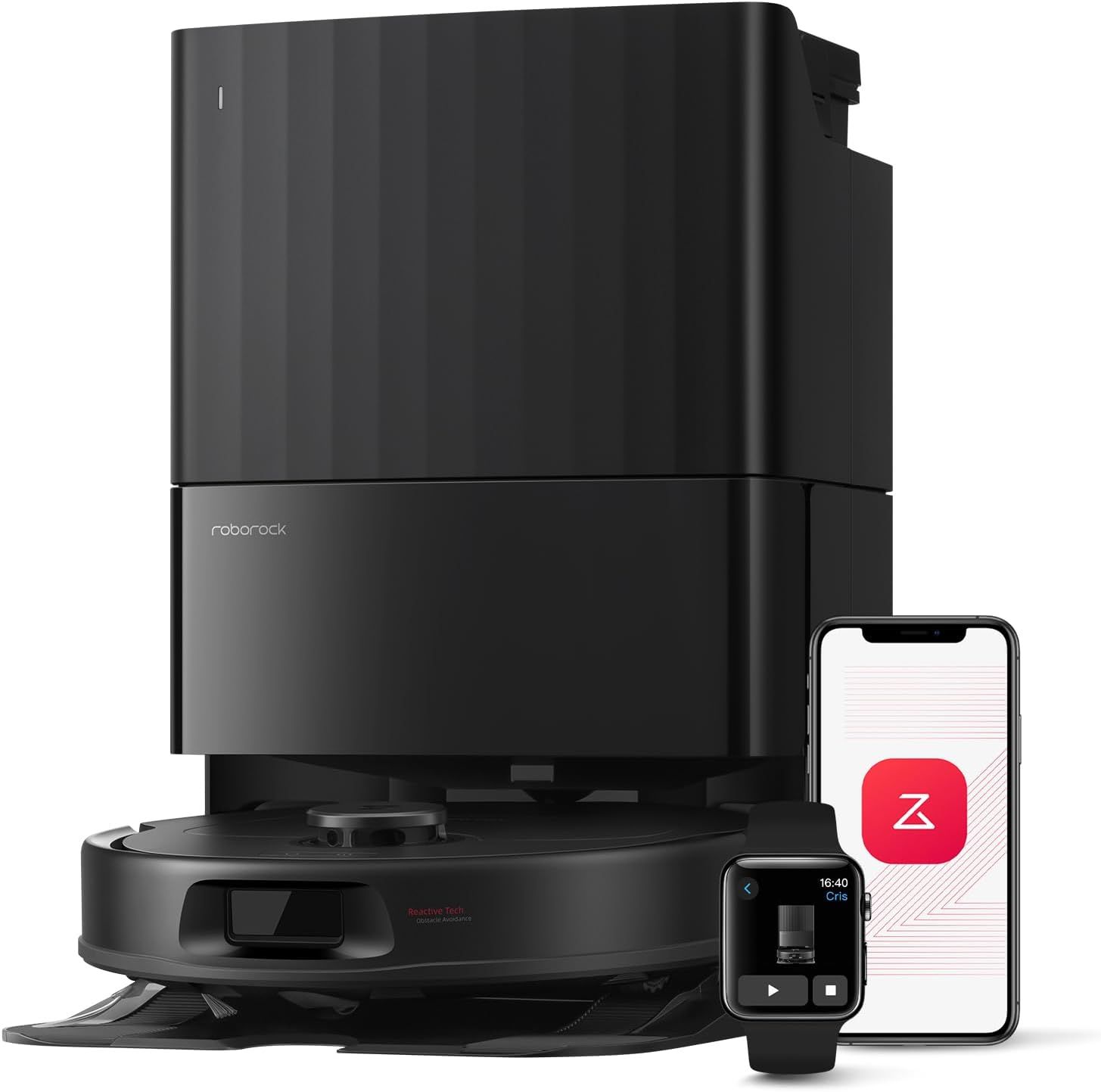 Roborock QR598 Saugroboter nass/trocken 180 min Akku 8000 Pascal Leistung (Schwarz) 8.01.1294