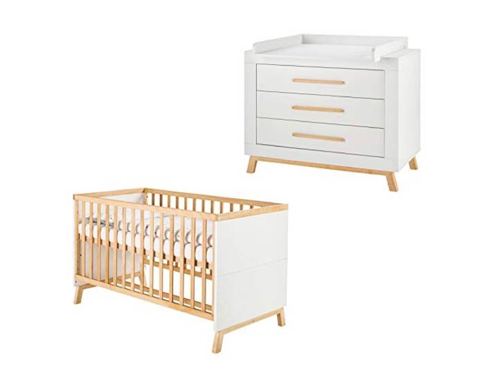 Schardt Kinderzimmer Set 3-teilig Miami White Bett, Kommode & Umbauseiten