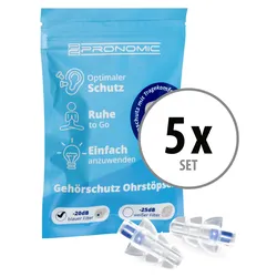 Pronomic E20 Gehörschutz Ohrstöpsel 20dB 5x Set