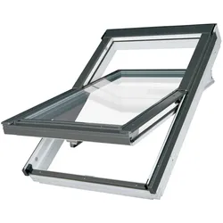 FAKRO Passivhaus-Fenster FTT U8 Komplett-Paket 134x98natur, Schwingfenster, U8, EHV-AT Thermo, XDK