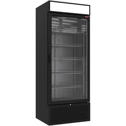 Diamond Positive Kühlvitrine 715 Liter SCHWARZ mit Leuchtkasten (CLP72-SB)
