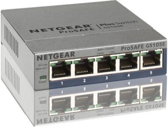 Netgear - Switch Ethernet Gs105e Metal 5 Ports Gbps +Interface Web