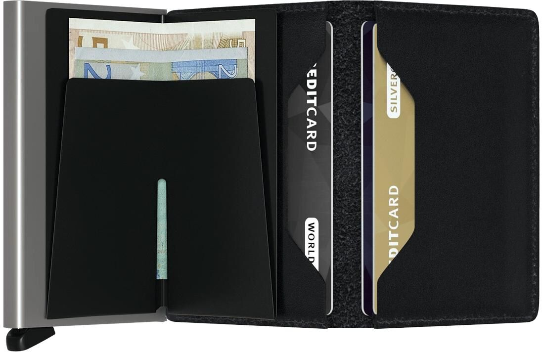 Geldbörse SECRID "Slimwallet", Herren, schwarz, Kleinlederwaren Geldbörse schwarz Einheitsgröße