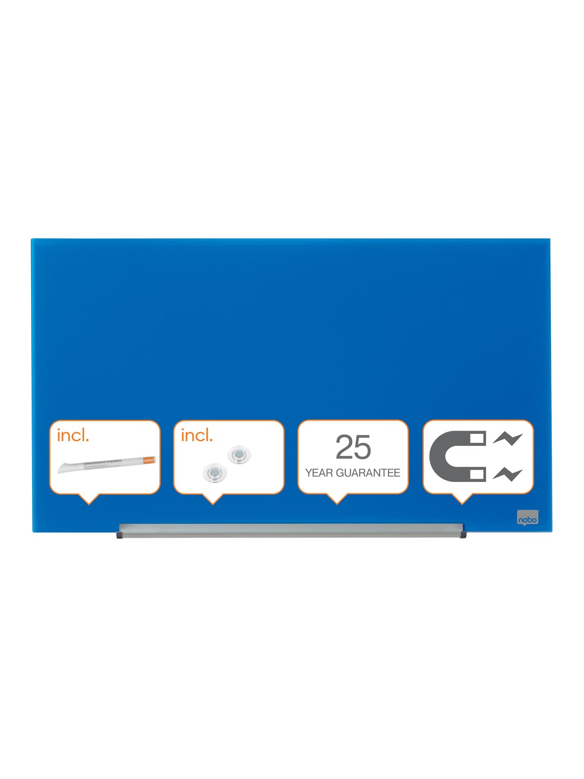 Nobo Impression Pro Whiteboard Glas Widescreen 31" Blau