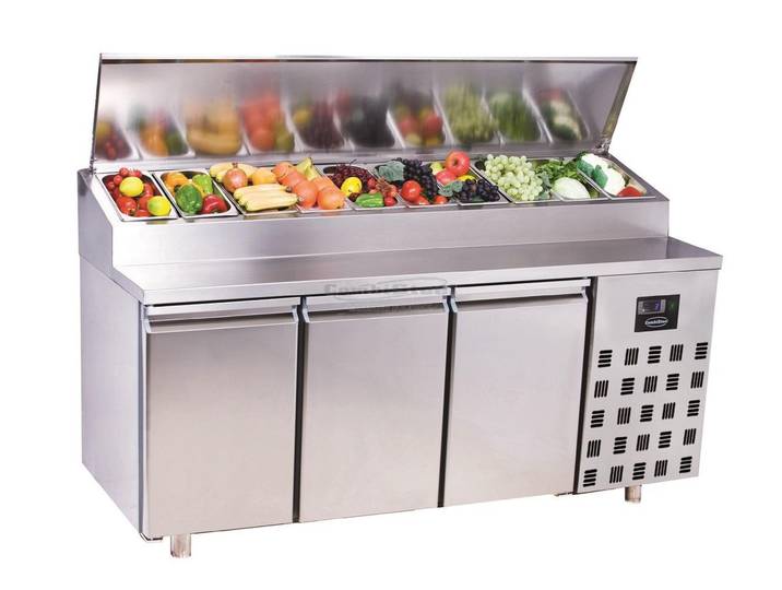 Saladette 3 Portes 10x 1/3gn Récipient - Combisteel