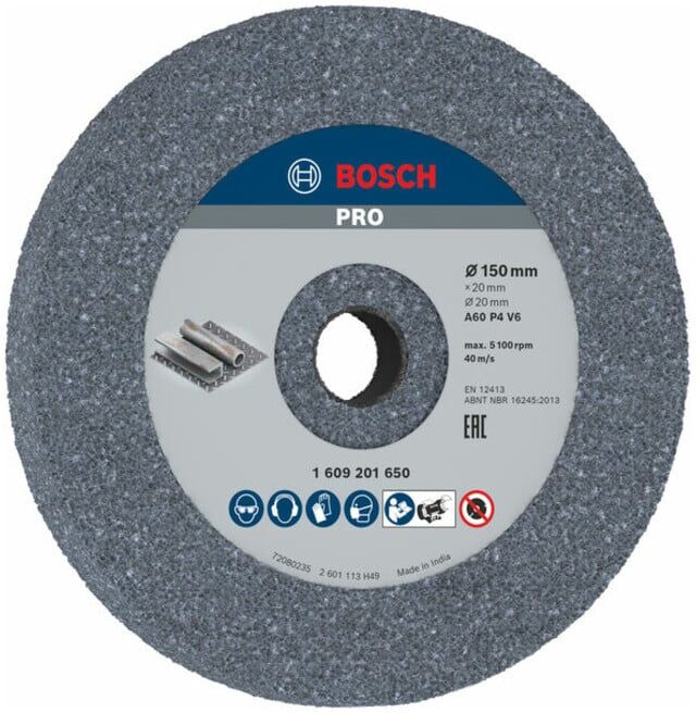 Disque abrasif pour ponceuses doubles BOSCH, grain 60 (1609201650)