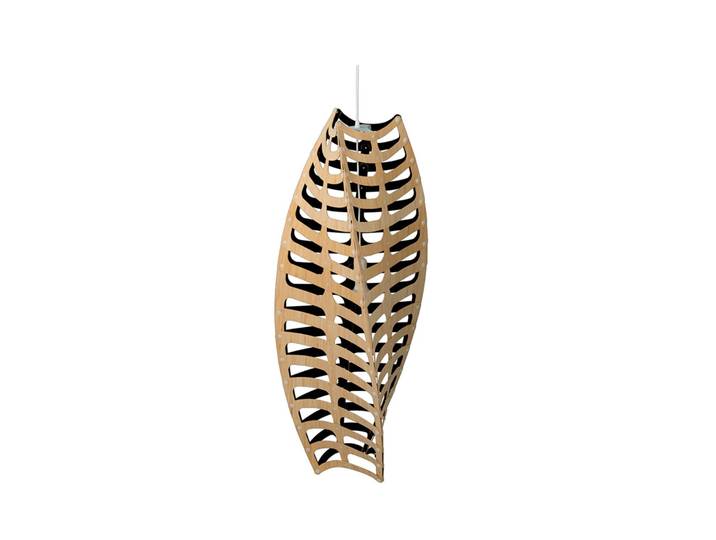 Toru Pendelleuchte Small 1 Seite Schwarz - David Trubridge - Wohnzimmer - Bambus