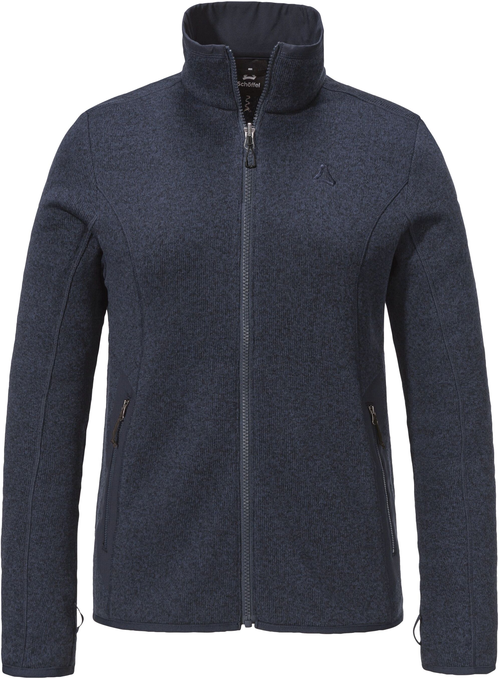 Fleecejacke SCHÖFFEL "CIRC Fleece Jk Style Yew WMS", Damen, Gr. 36, blau, Obermaterial: 100% Polyester. Futter: 100% Polyester, Jacken Fleecejacke, sportlicher Stil, hoher Feuchtigkeitstransport, aus Polyester blau 36
