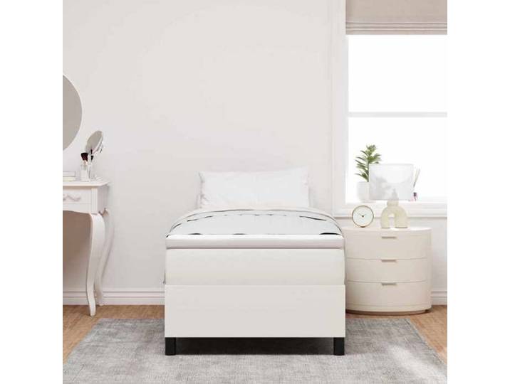 Structure de lit simple(1 place) - COCO - Cadre de lit plateforme - Crème - 90 x 200 cm - 480600