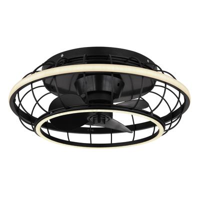GLOBO LIGHTING Deckenleuchte "LINAY", schwarz (schwarz matt), Ø 50cm H: 18cm, 1 Stk., Leuchten, Deckenventilator, Deckenlampe, moderner Ventilator, Deckenleuchte