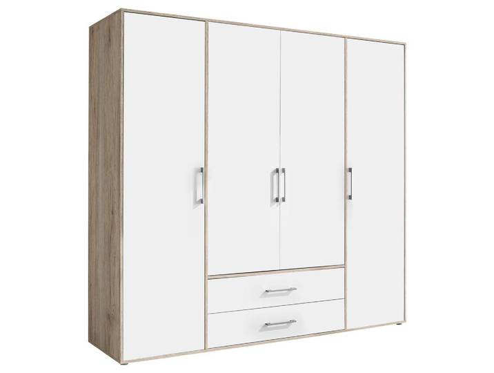 Drehtürenschrank 206cm Lembo San Remo/Weiß