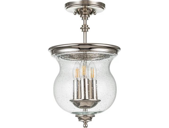 Feiss LED Plafondlamp Pickering Lane 3X E14 Max 40W Dimbaar Polished Nickel