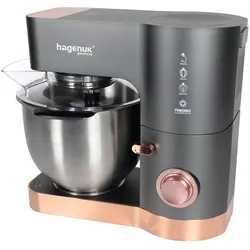 hagenuk Küchenmaschine, 1200 Watt, Küchenmaschine, Gold, Grau
