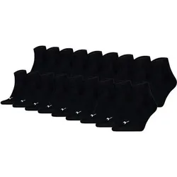PUMA Unisex Quarter Socken, 18er Pack - Quarter Plain ECOM 18P, Logo, einfarbig, Größe 39-42 in Schwarz Schwarz