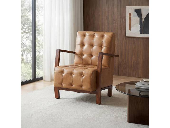 Fauteuil en cuir véritable - Baxter