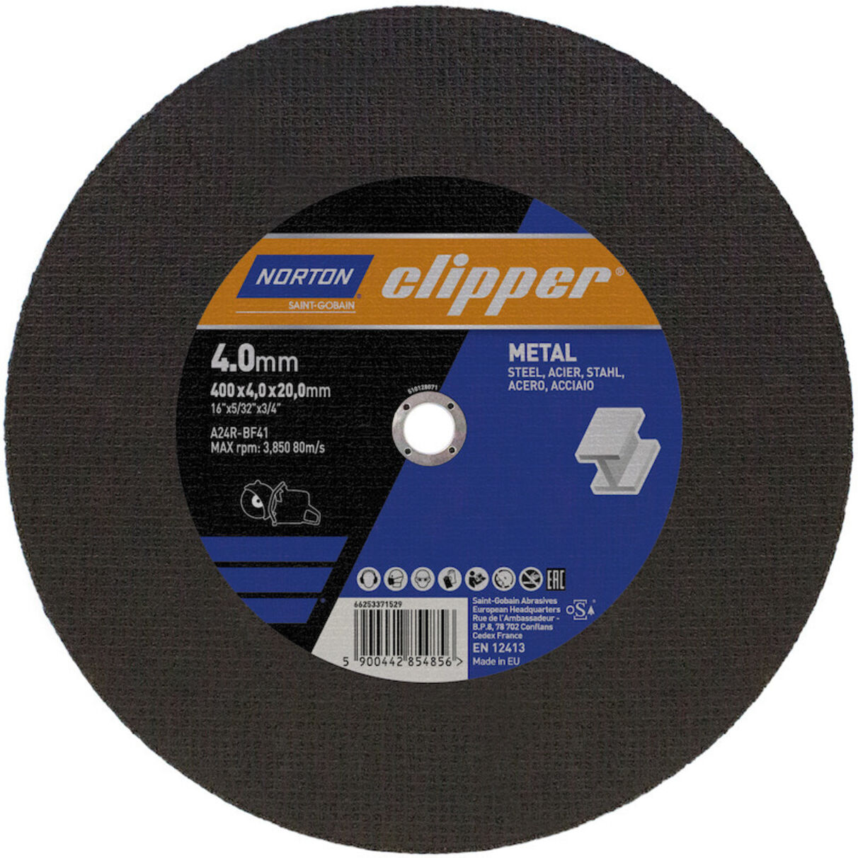 CLIPPER Trennscheibe Metall A24R-400x4.0x20mm ; Saint-Gobain (66253371529)