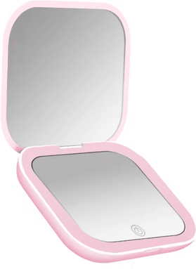 Inspire Essentials GlowEase Compact Folding Makeup Mirror pink