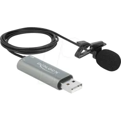DELOCK 66638 - USB Ansteckmikrofon, Omnidirektional