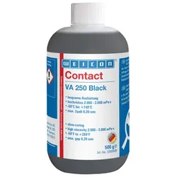 VA 250 Black Cyanacrylat-Klebstoff | hochviskoser Sekundenkleber, gummigefüllt | 0,5 kg | schwarz