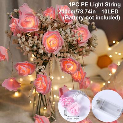 Uplift Treasures Rose Flower LED Fairy String Lights For Home And Party Decor 2