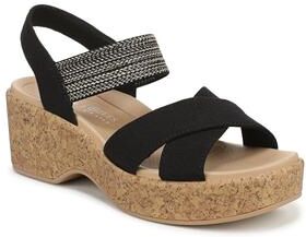 Women's Verity Platform Sandal by Bzees for LifeStride in Black (Size 7 M)