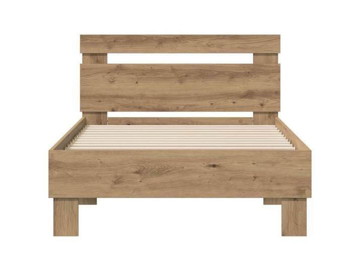 Lit adulte Lit simple - Structure/Cadre de lit - Chêne artisanal - 75 x 190 cm - Bois d'ingénierie@775766