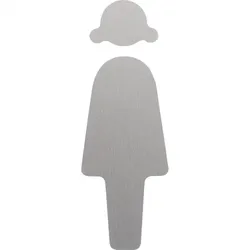 Dreifke® Schild | Piktogramm WC-Damen, ASR A4.1, Aluminium, selbstklebend, 1,5mm, Höhe 150mm