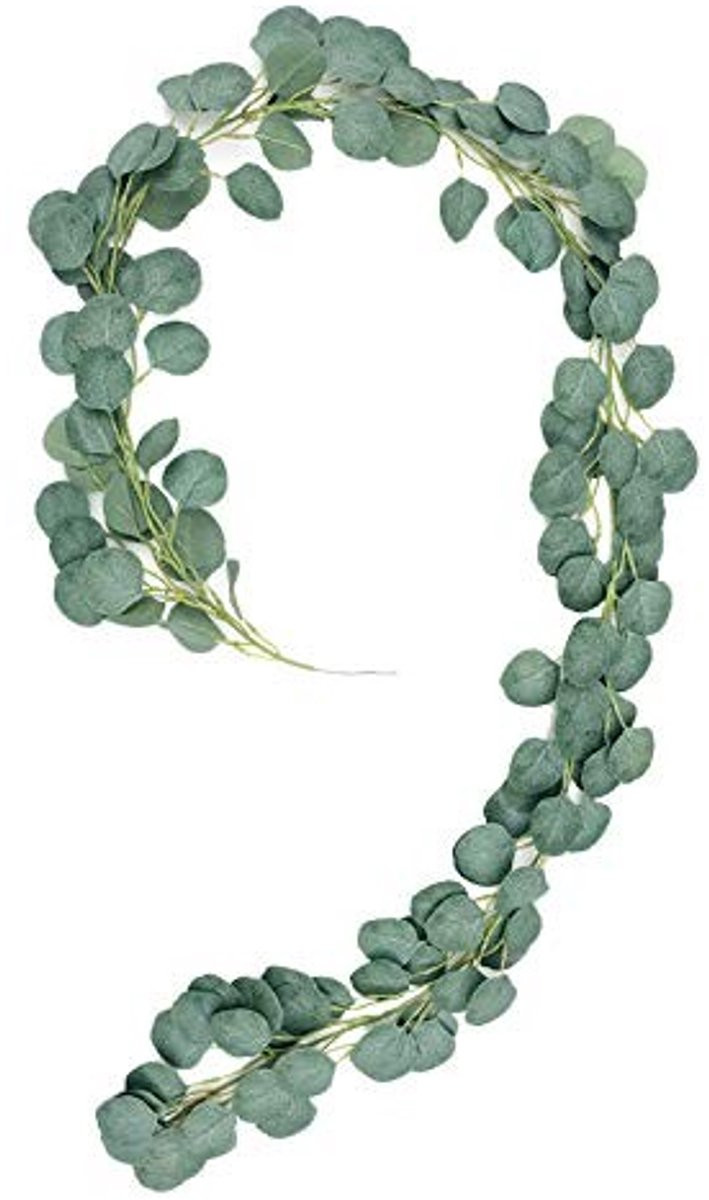 Dailygoods Eucalyptus Wijnstok - Kunstplant voor binnen - 2 m - Zijde