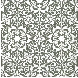 Chic Antique Serviette mit Muster, L33/B33 cm, olivgrün