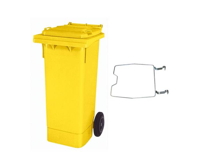 BRB-Lagertechnik Mülleimer BRB Mülltonne MGB 80 Liter, mit Klemmring für Müllsäcke, Qualität, Wirtschaftlichkeit und lange Lebensdauer