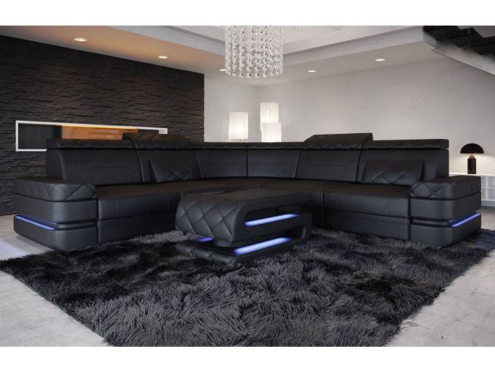 Mini Couch Positano L-Form in Leder