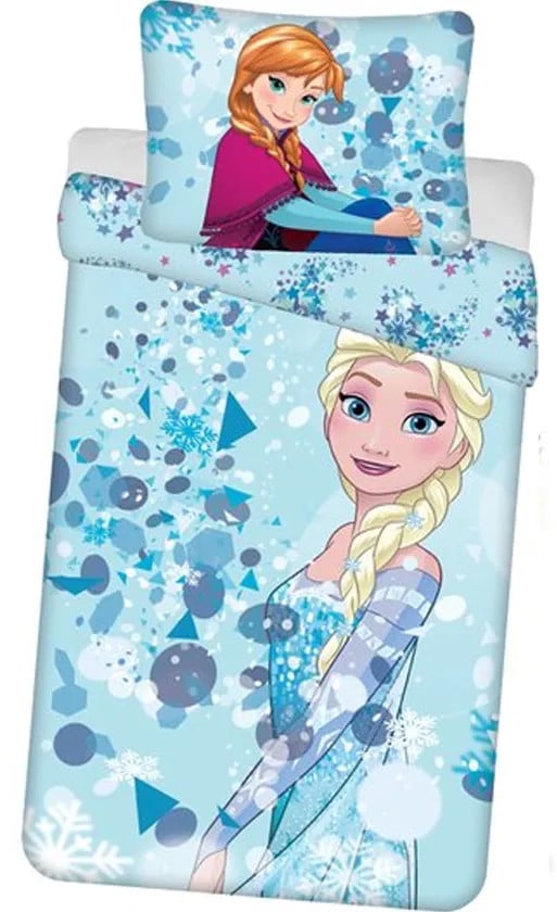 Jerry Fabrics Disney Frozen Dekbedovertrek Sisters Glow in the Dark voor kinderen, 140 x 200 cm