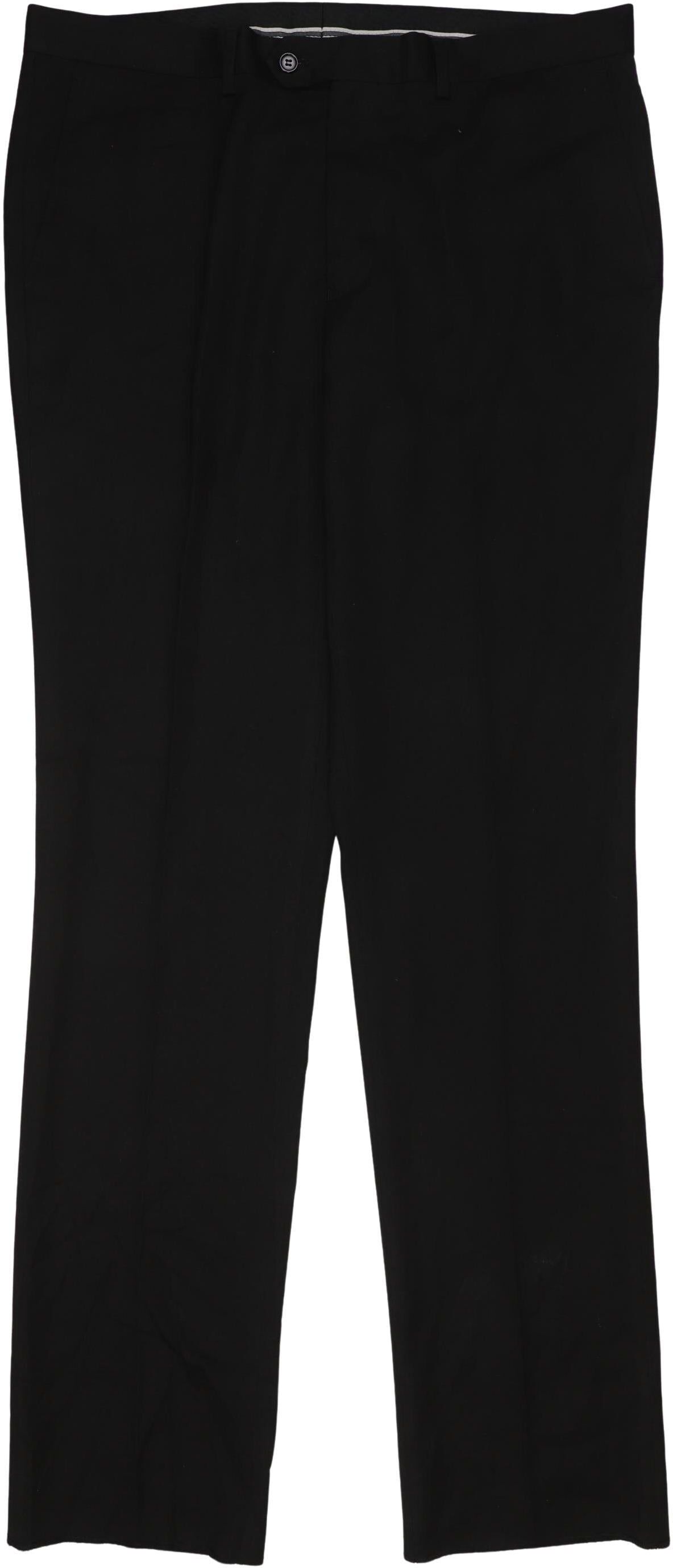Romeo Gigli Herren Stoffhose, Schwarz, Gr. W37, kein / Etikett - Second Hand