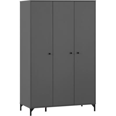 Kleiderschrank SCHILDMEYER "Smash", grau (anthrazit), B:118,8cm H:191,2cm T:60cm, FSC-zertifizierter Holzwerkstoff, Schränke, Kleiderschrank, Solide Verarbeitung - Dieses Produkt ist in Deutschland gefertigt