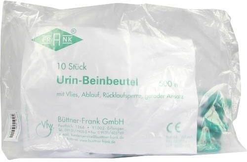 Urin Beinbeutel rückl.sp.m.abl.m.vlies gerade 500 ml