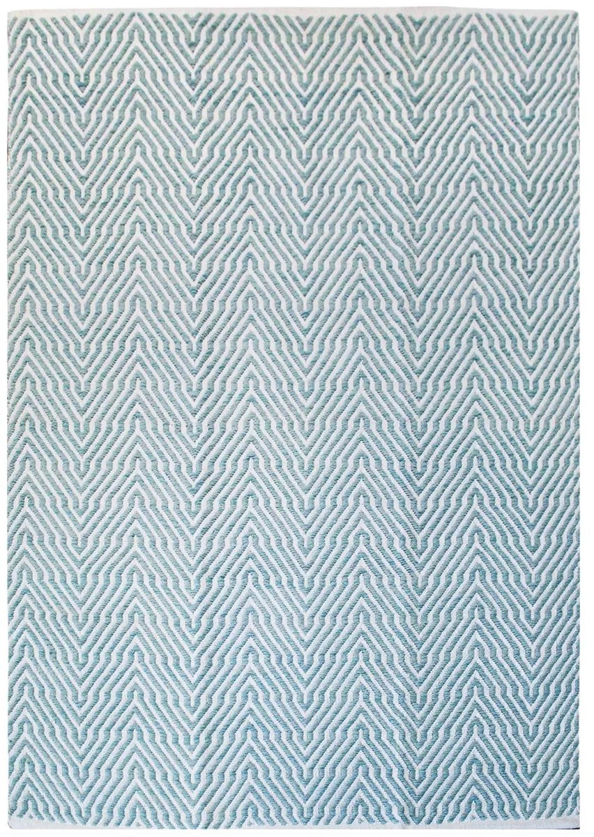 Laagpolig Vloerkleed Aperitif Zigzag Turquoise 160 x 230 cm