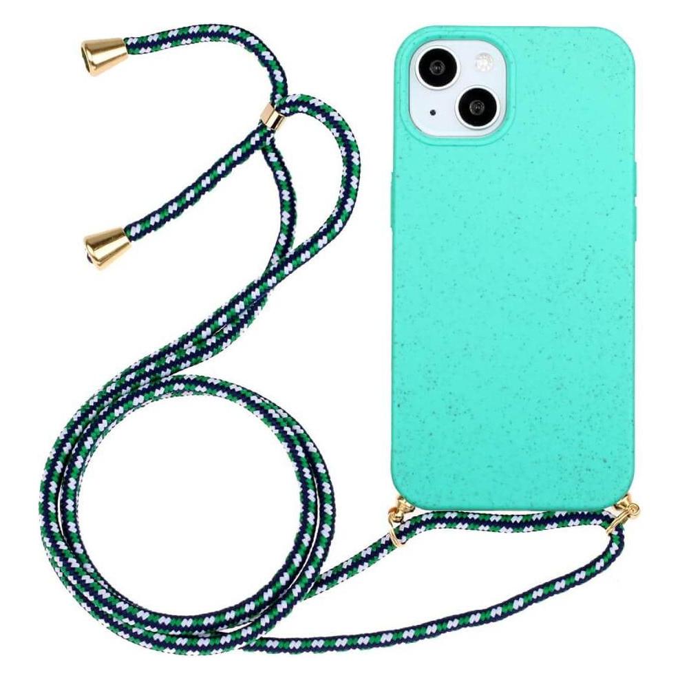 Cover-Discount iPhone 15 - Eco-Friendly Hülle mit Kette türkis (Apple iPhone 15) (660144202D)