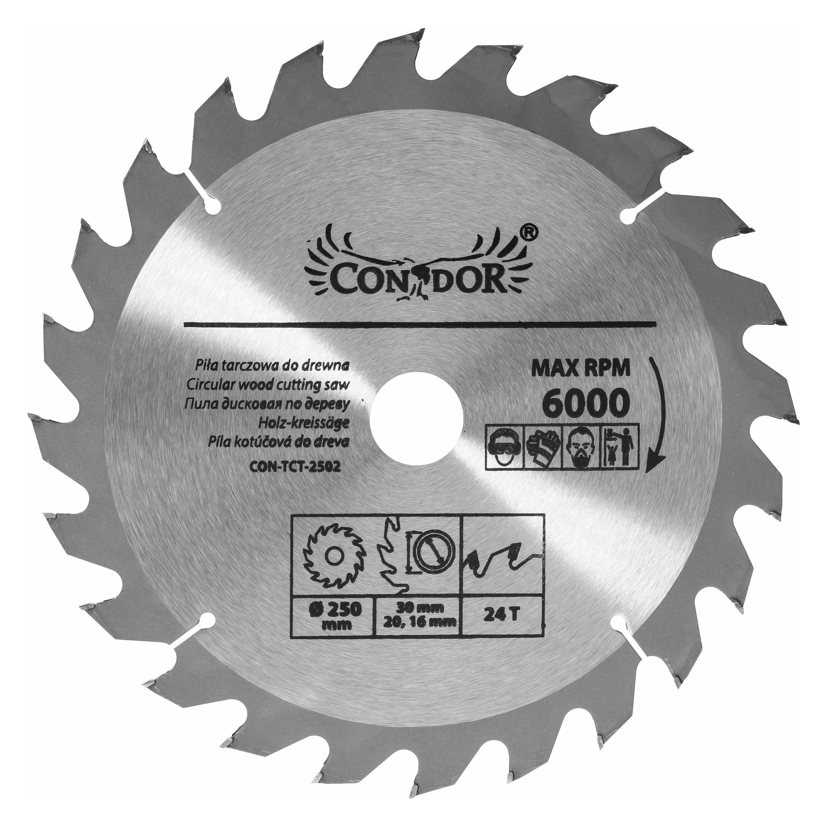Condor Widia-Kreissäge 250 x 30 24 Zähne (CON-TCT-25x24) (CON-TCT-25x24)