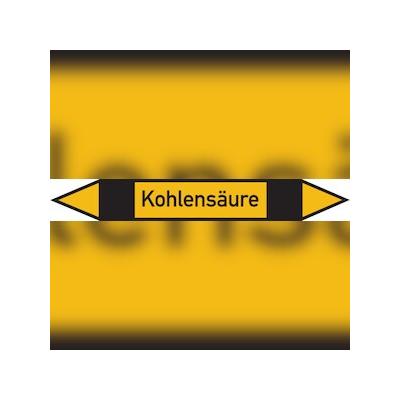 Rohrleitungskennzeichen Kohlensäure - 270x37 mm Folie selbstklebend