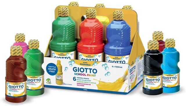 Assortiment Gouache Giotto School Paint 6 x 1000 ml CP