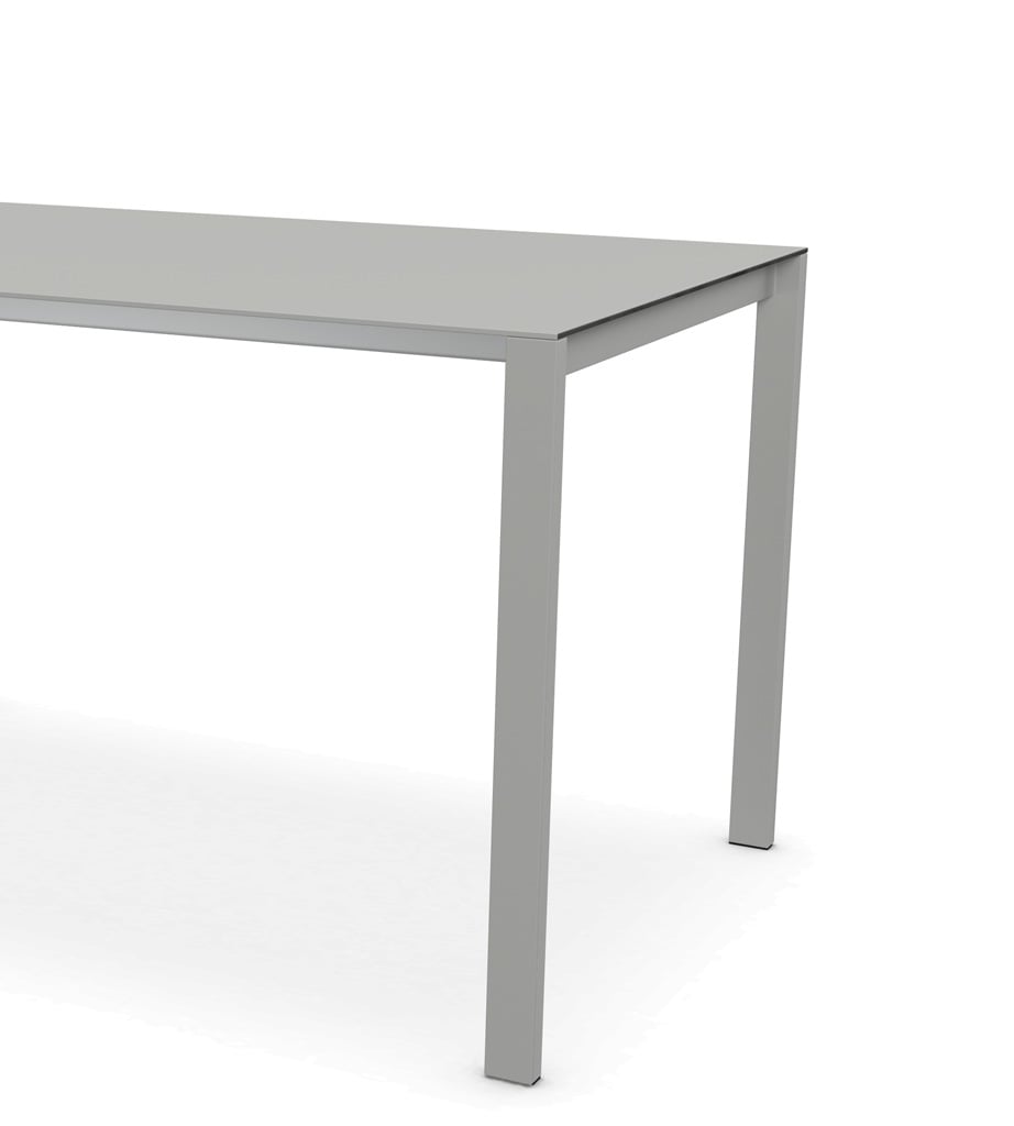 Kristalia Thin-K Aluminium Outdoor Tisch ausziehbar (aluminiumgrau (RAL 7042), 8... aluminiumgrau (RAL 7042) | 80 x 123 / 163 / 203cm 01THO02